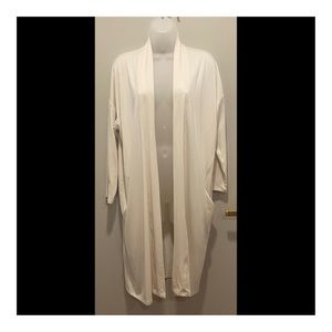 Eileen Fisher cardigan bone off white color S cotton blend jersey